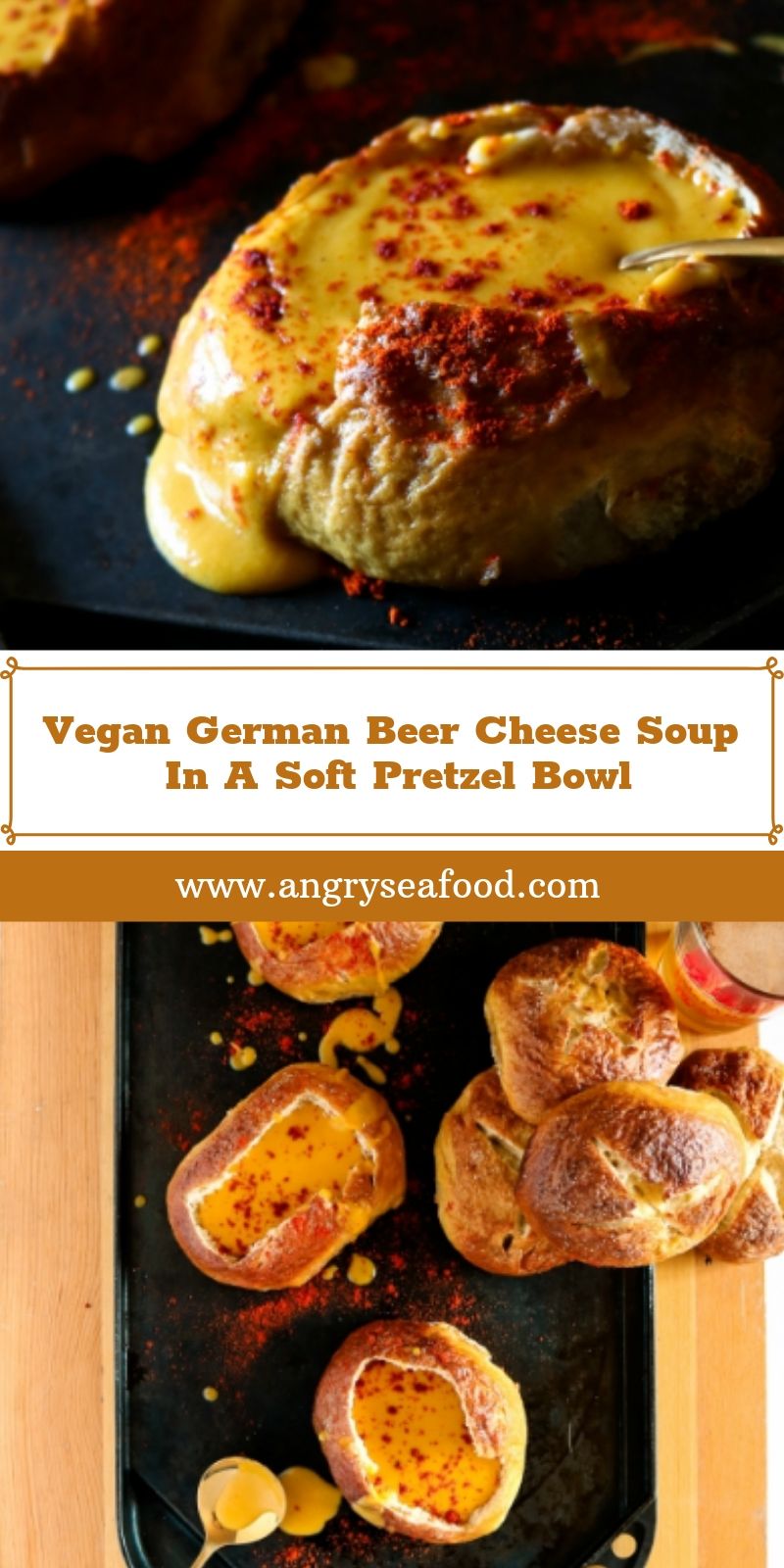 Vegan German Beer Cheese Soup In A Soft Pretzel Bowl Vegan German Beer Cheese Soup In A Soft Pretzel Bowl