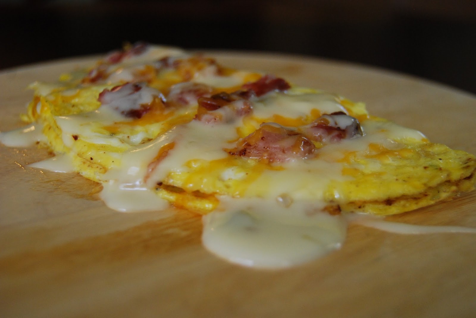 Bacon & Cheese Omelet with Queso Blanco Sauce Life Tastes Good