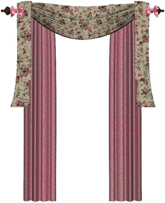 pink curtains