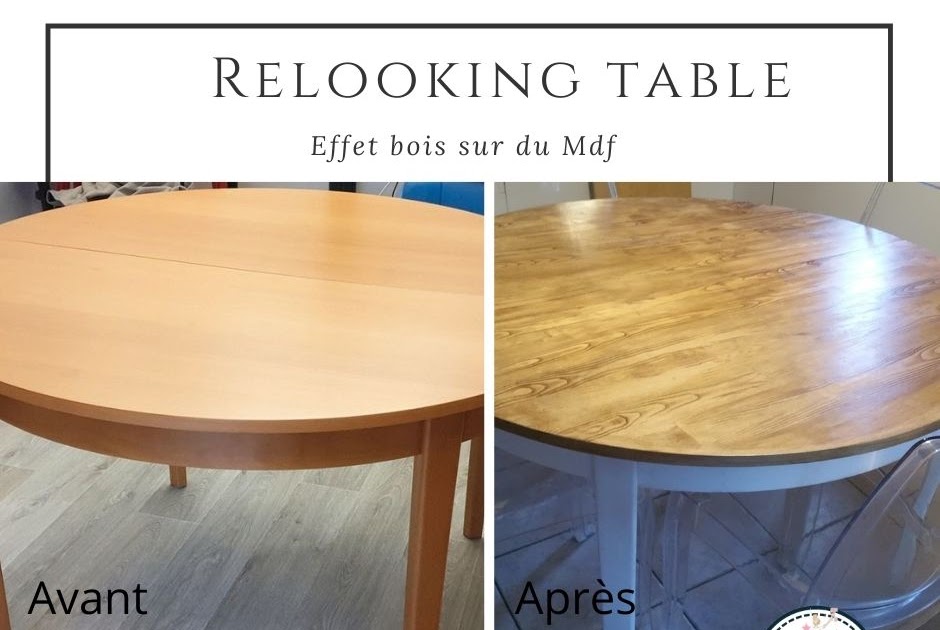 Relooker table imitation bois - Laure La liseuse heureuse