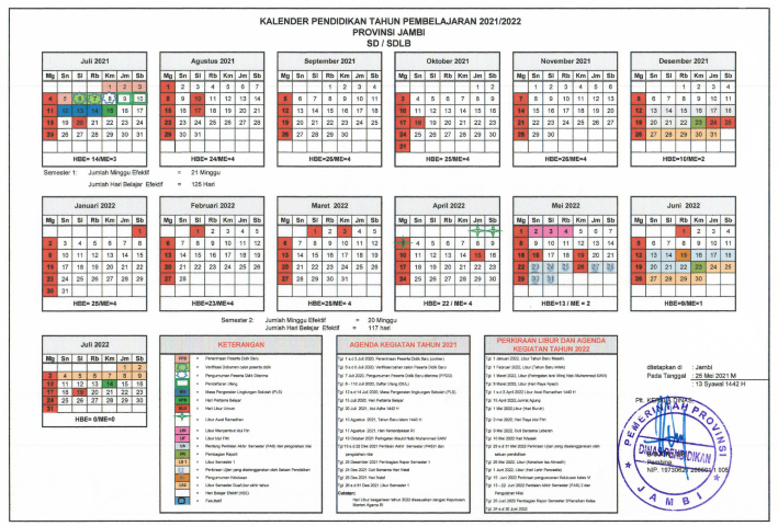 Download kalender pendidikan 2021 dan 2022 jawa barat