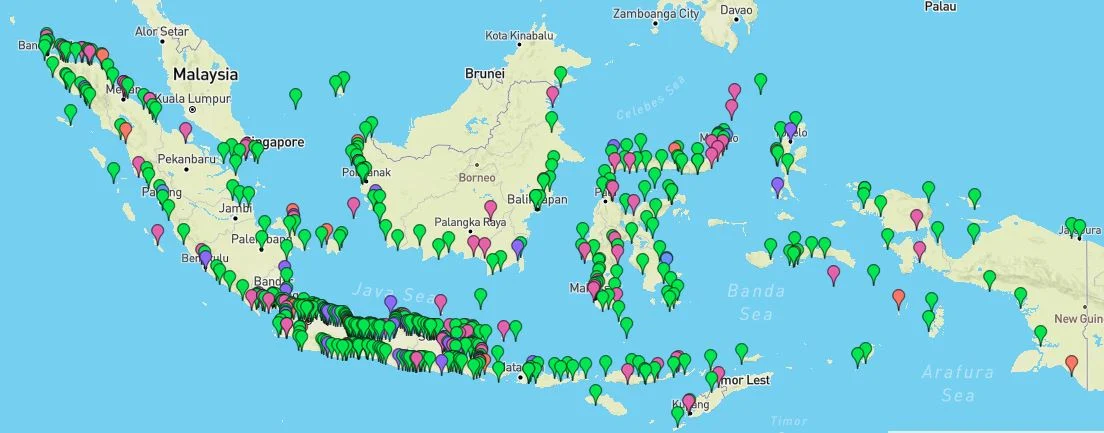 Shapefile Peta Pelabuhan Perikanan Indonesia