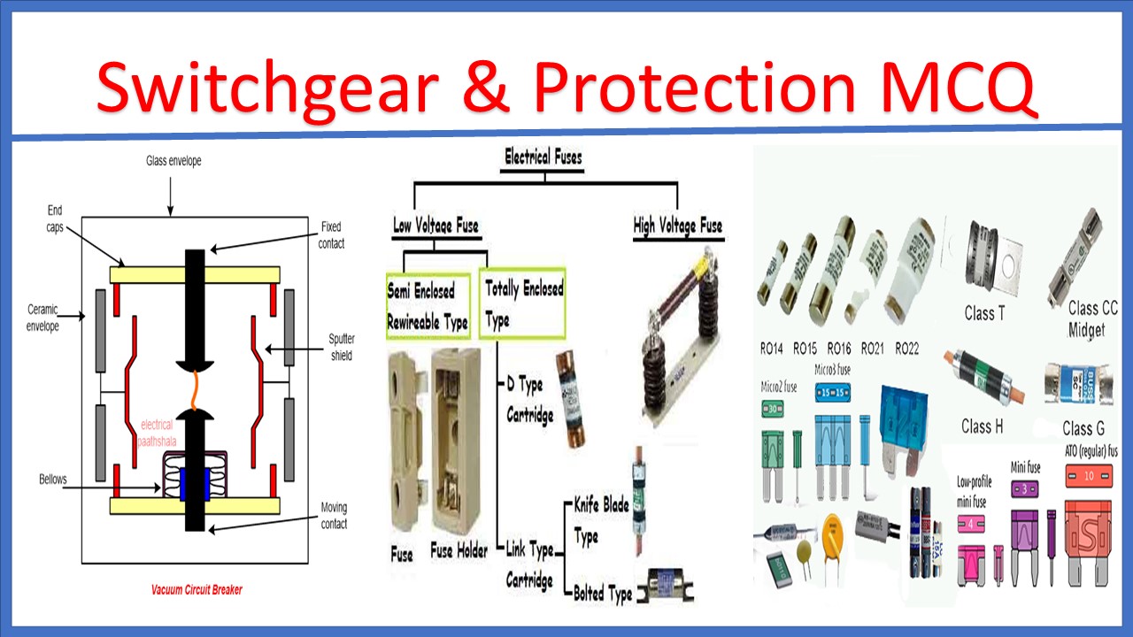 Switchgear and Protection MCQ Most asked in Various Exams- Part-01