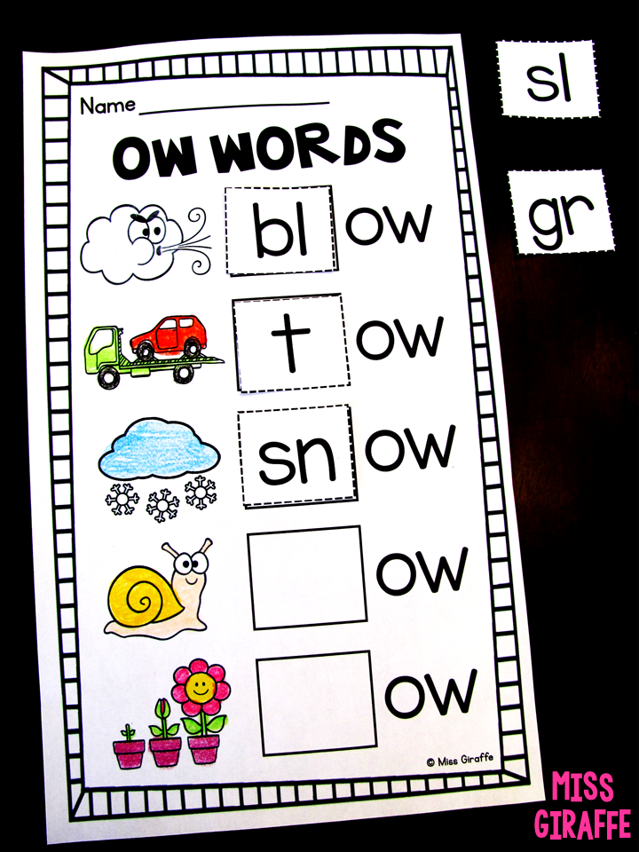 Miss Giraffe's Class: How to Teach the OA and OW Sound