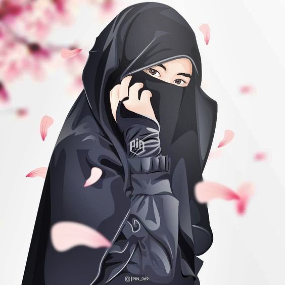 Gambar kartun muslimah bercadar