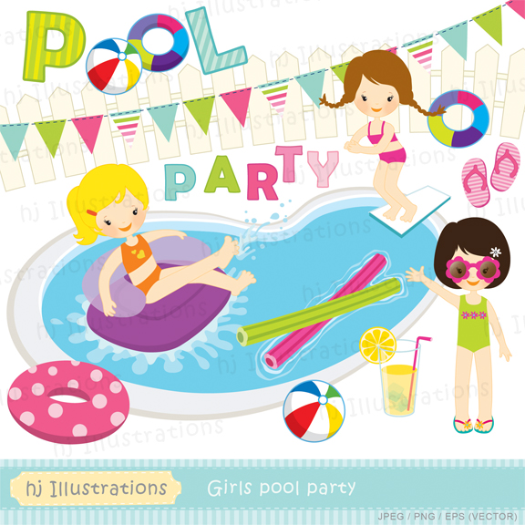 free clipart images pool party - photo #5