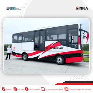 PT INKA Uji Prototype Bus Listrik E-INOBUSE