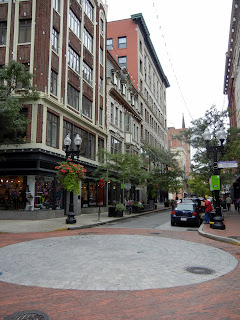 Walking on Westminster street in Providence, Rhode Island