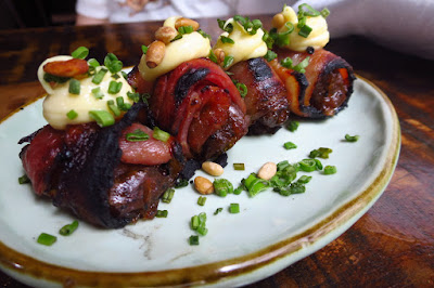 moosehead, bacon wrapped chargrill dates