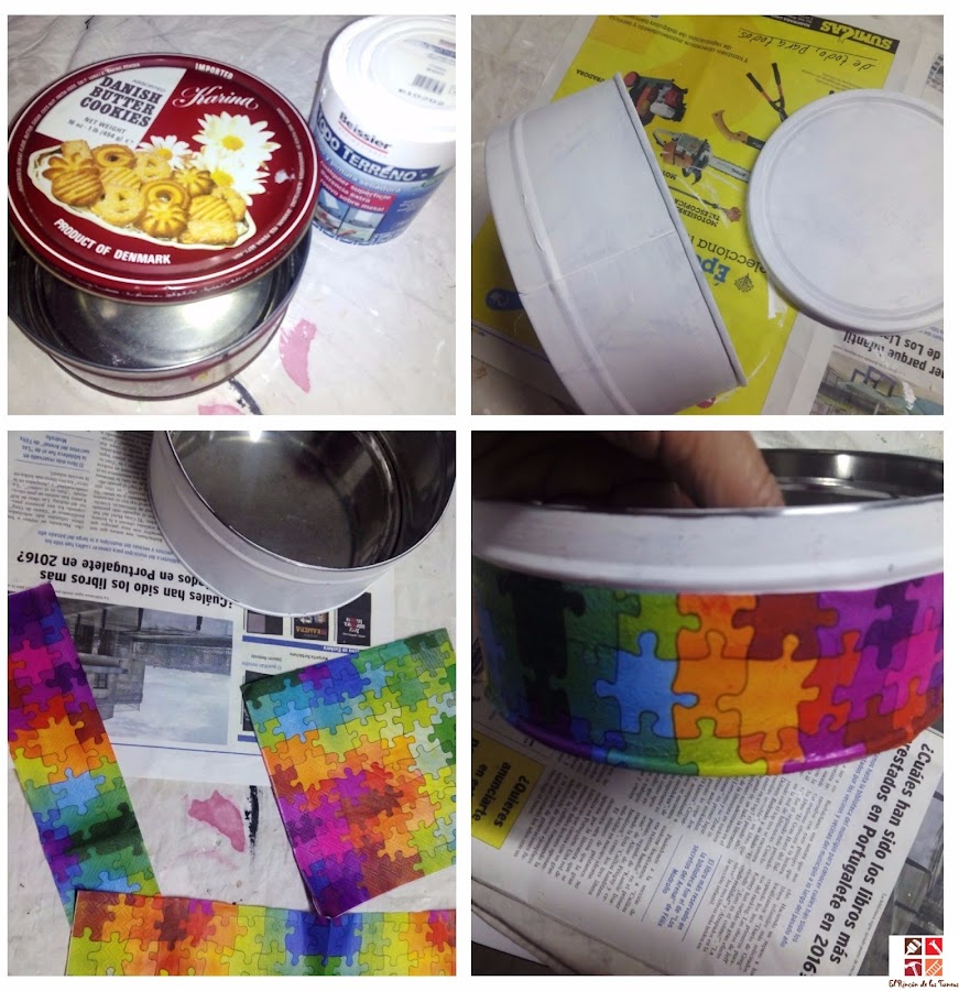 reciclar una lata de galletas