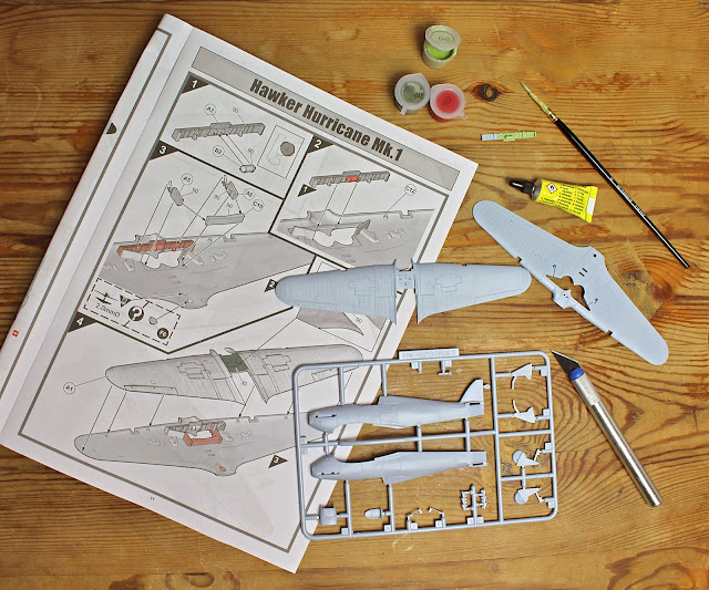 The Butterfly Balcony: Wendy's Week - Planting & Playing with Planes - Making up my Hurricane Airfix kit