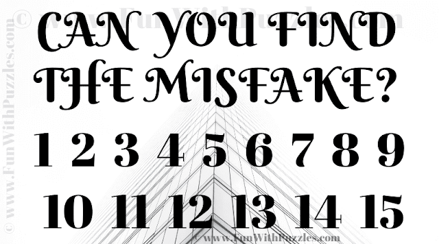 Can you find the mistake? 1 to 9