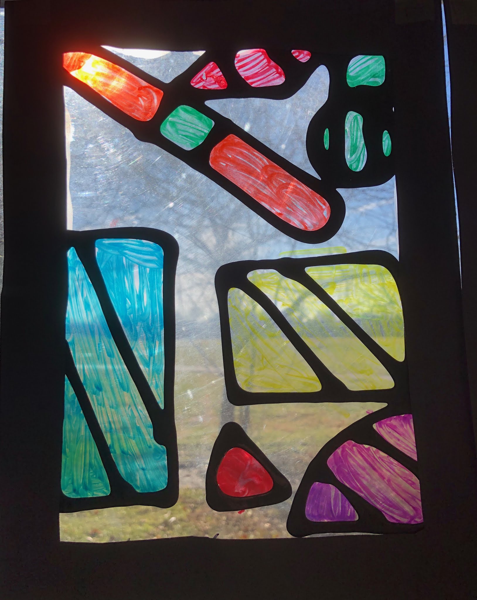 Stained Glass Painting Project for Kids - Happy Hooligans