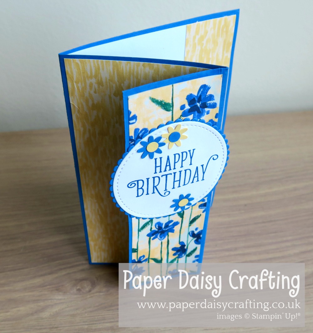 Paper Daisy Crafting Easy To Follow Video Tutorial For Fancy Fold Card
