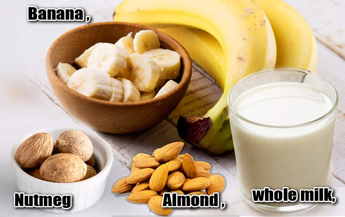 Banana and almond smoothie herbal medicine
