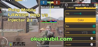 Pubg Mobile LAWESP PRO V3 Injector 2.1 Color Hilesi Apk No Root Güncel 2020