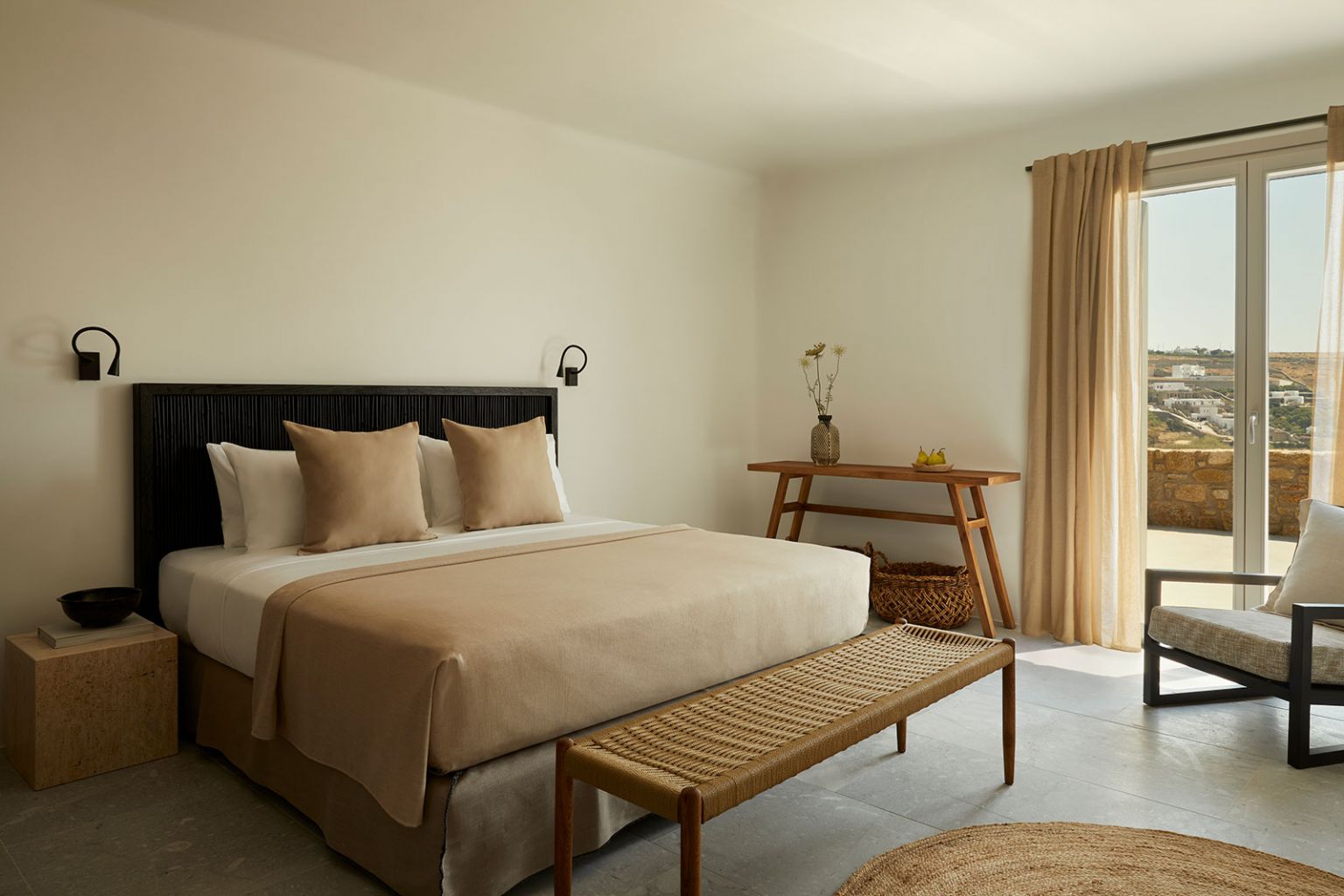 Villa Leblon on Mykonos island,  Aesthetic minimalism and elegant  forms