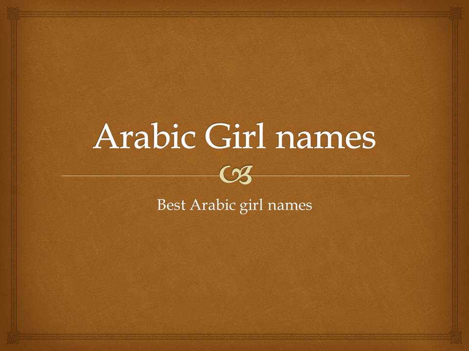 Arabic Names For Girls 