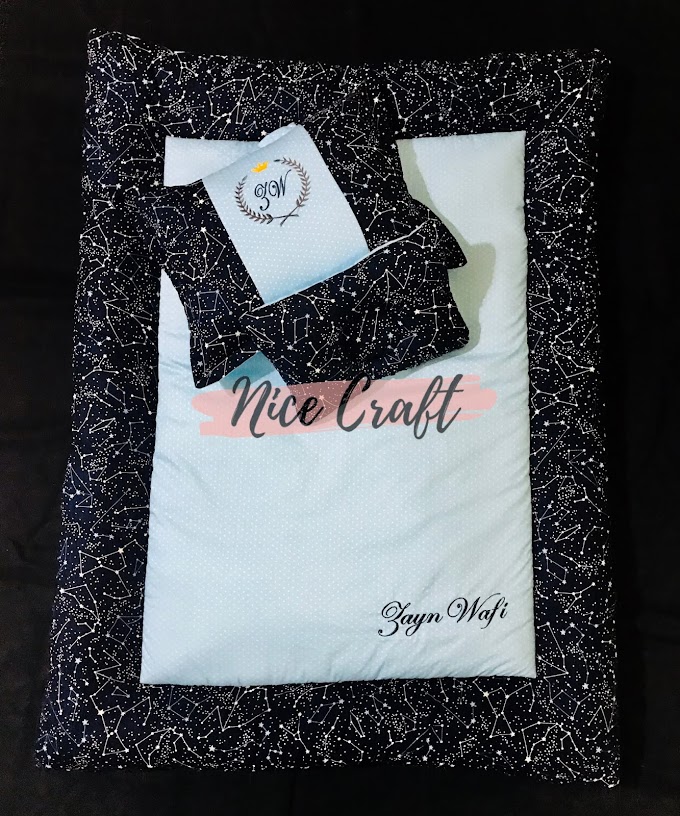 Basic comforter set dengan bantal kekabu