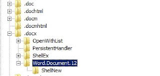  Fix lỗi mất ứng dụng " Word Document" ShellNew