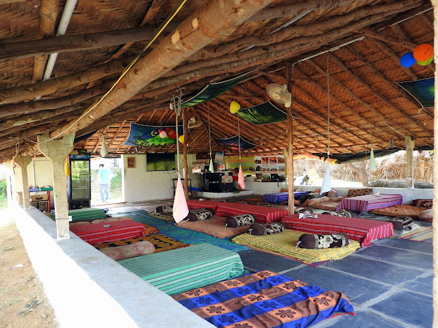 The very relaxing restaurant at White Elephant in Hampi, Karnataka Hampi, Karnataka, restaurant, India