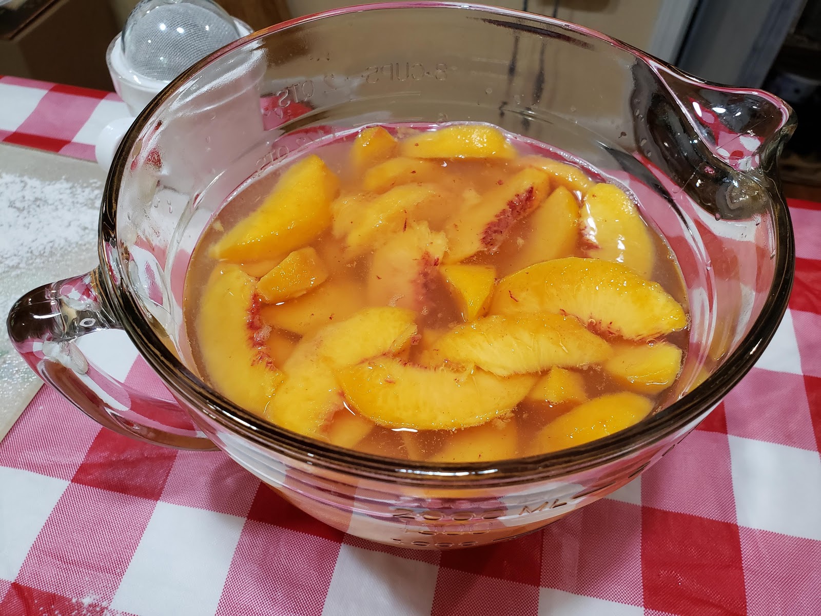 My Patchwork Quilt STREUSEL CREAM PEACH PIE (AMISH)