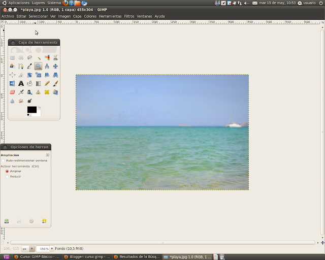 curso gimp: Clonar parte de una imagen