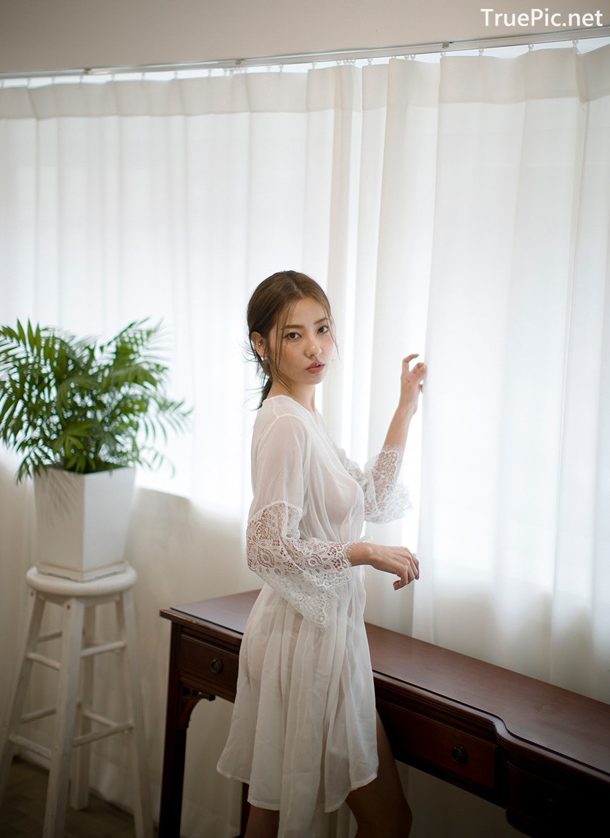 Image Korean Fashion Model - Jeon Ji Su - Montry Lace Gown Lingerie - TruePic.net - Picture-12