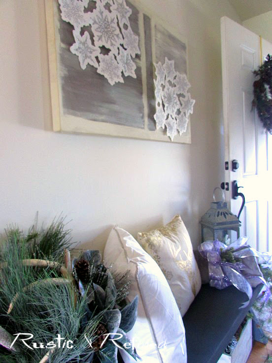 Decor for the holidays in the entry