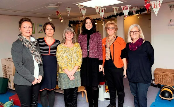 Crown Princess Mary of Denmark visits The Children's House (Kindergarten) Børnehuset SIV