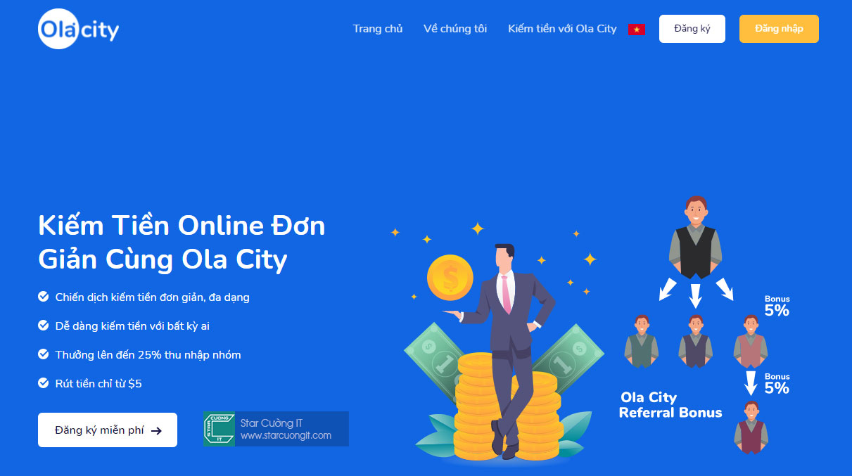 Cách kiếm tiền online trên Ola City