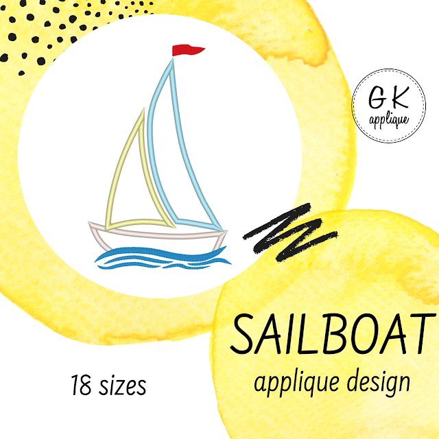 Sailboat applique design