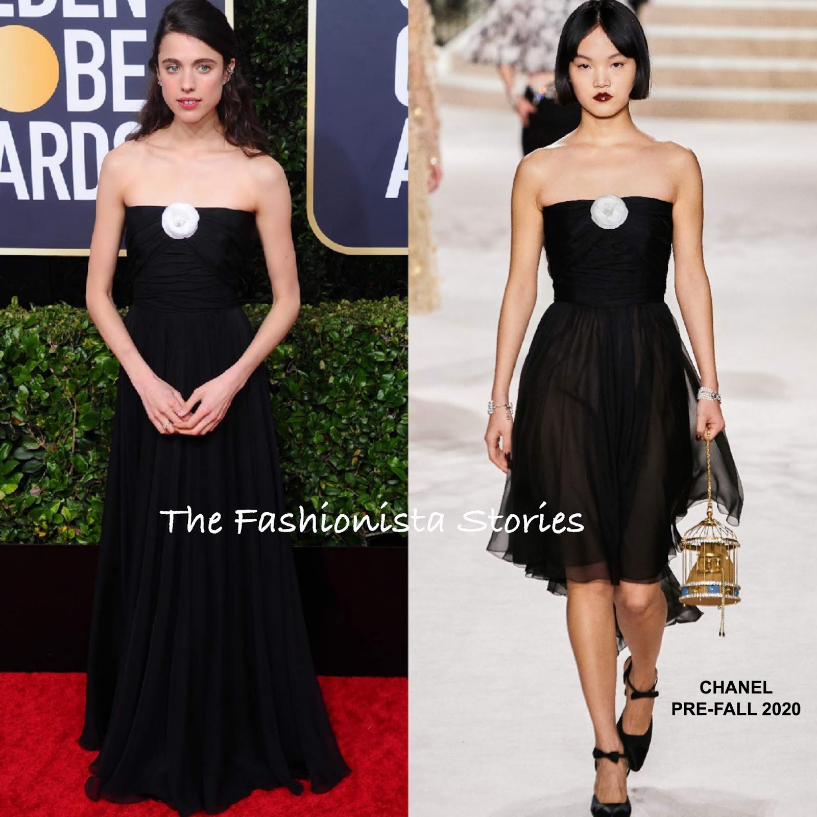 Margot Robbie & Margret Qualley in Chanel at the 77th Golden Globes Awards