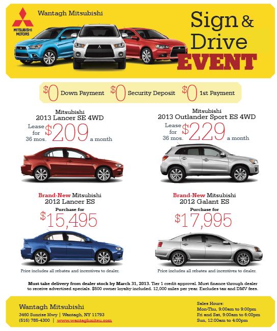 Wantagh Mitsubishi NEW! AMAZING SPECIALS happening NOW at Wantagh