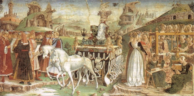 Триумф Минервы, Франческо дель Косса, 1467-70 гг.