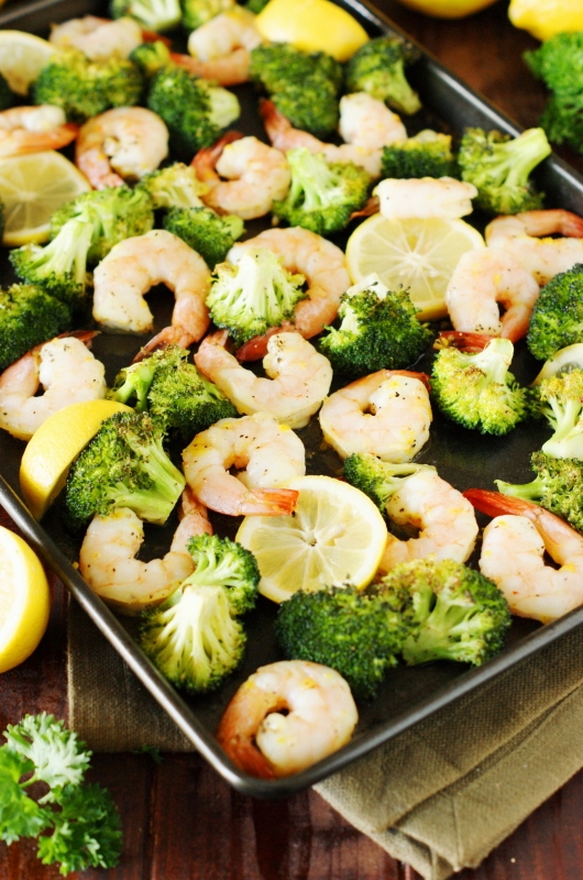 Roasted Shrimp & Broccoli Sheet Pan Supper | The Kitchen is My Playground