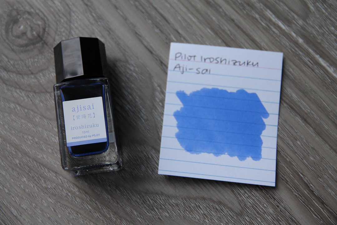 review pilot iroshizuku ajisai ink between the teeth
