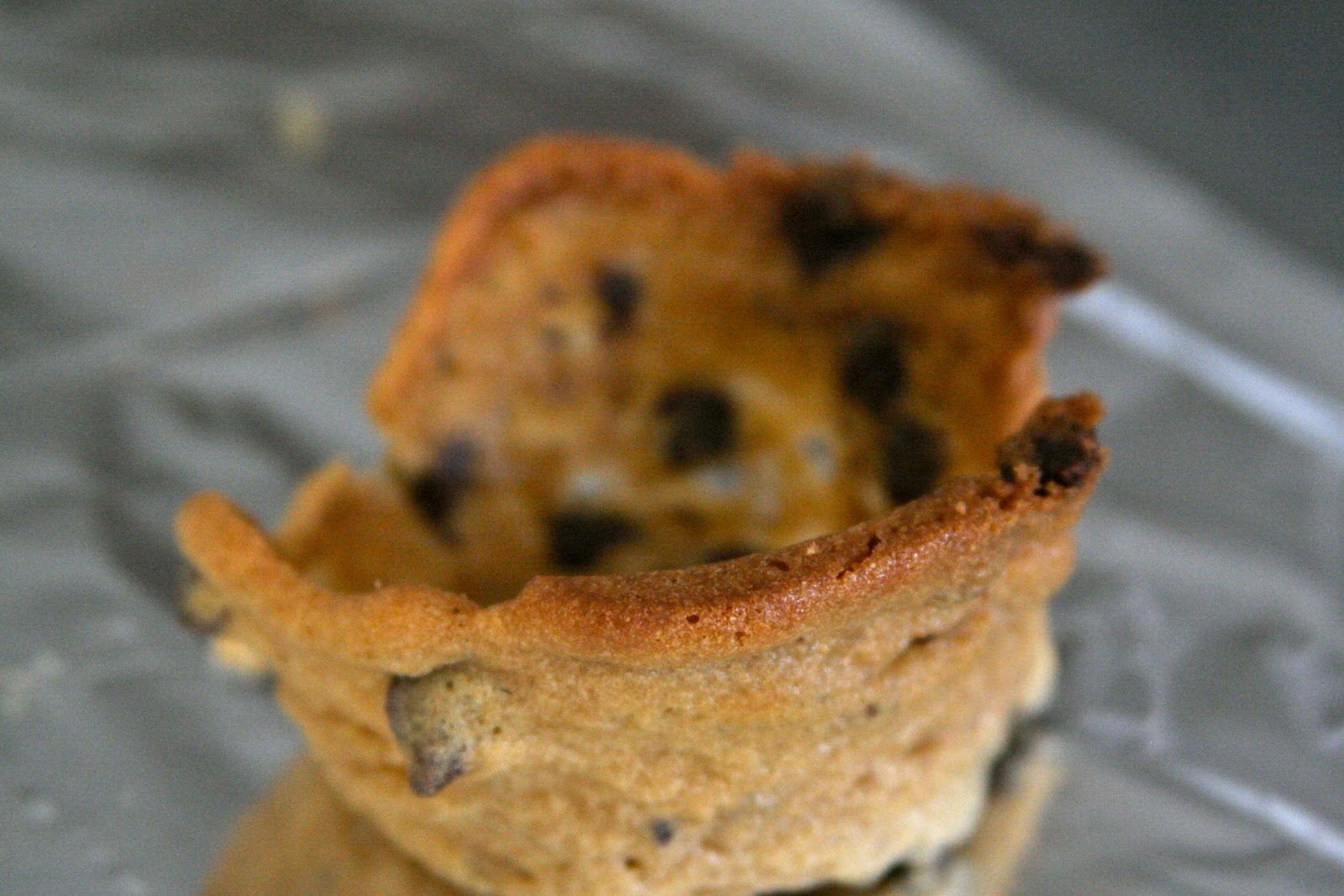 grass stains: Chocolate chip cookie cups