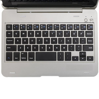 bàn phím Bluetooth ốp lưng Keyboard iPad mini 1 2 3 Bạc - 1