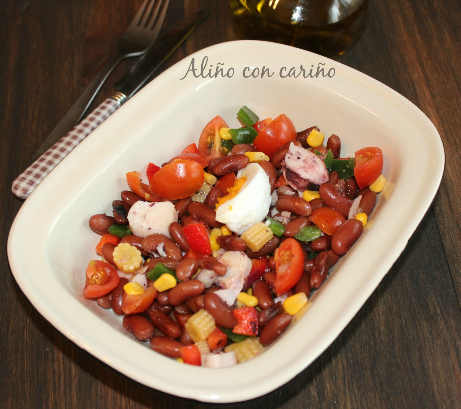 Recetas Con Alubias Rojas De Bote ENSALADA DE ALUBIAS ROJAS | ALIÑO CON CARIÑO