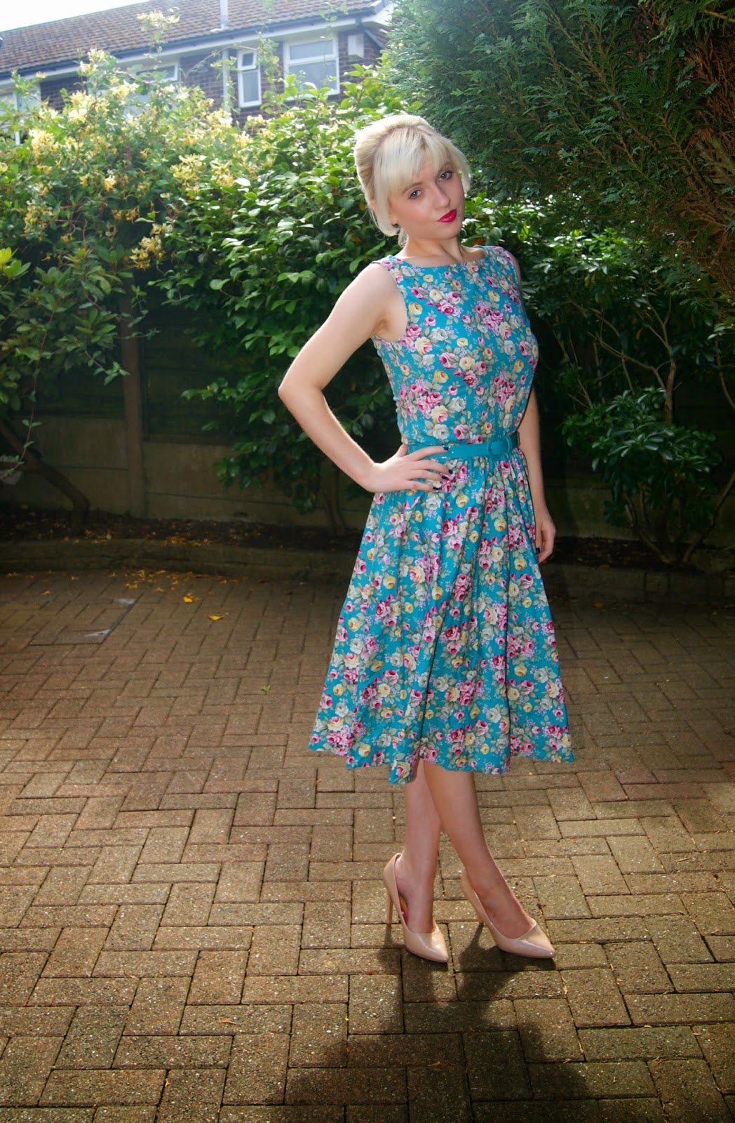 XOVINTAGEWAYOFLIFEXO: Lindy Bop " Audrey " Turquoise Dress OOTD