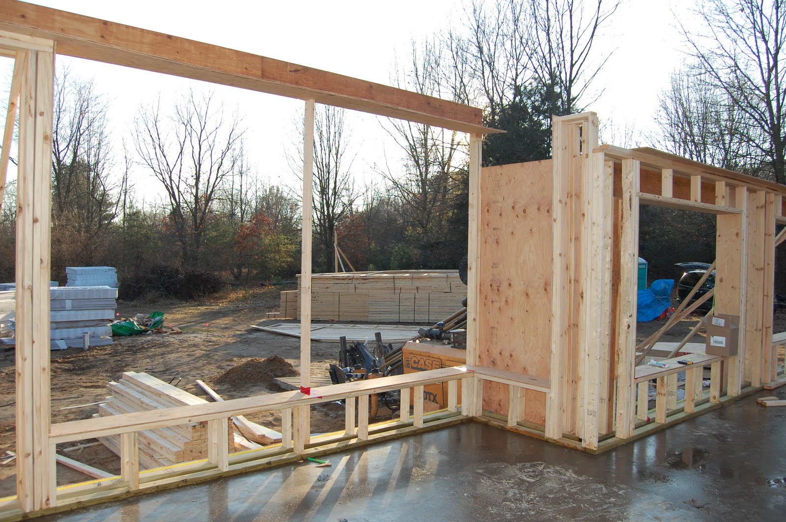 The Sumac Grove Exterior wall framing is done