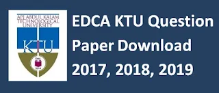 EDCA KTU Question Paper Download 2017, 2018, 2019