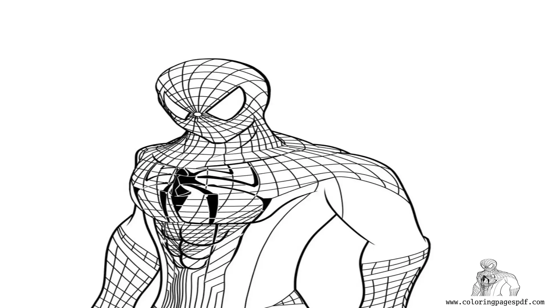 Coloring Page Of A Normal Spiderman Pose