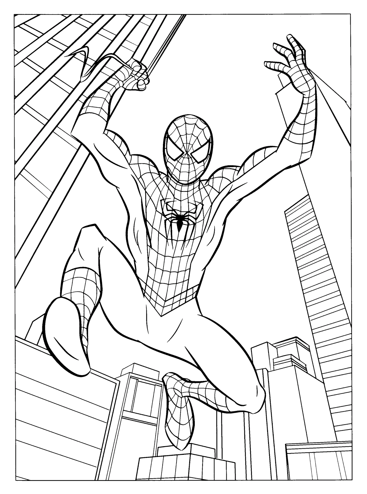 Desenho de Imagens do Homem-Aranha para colorir