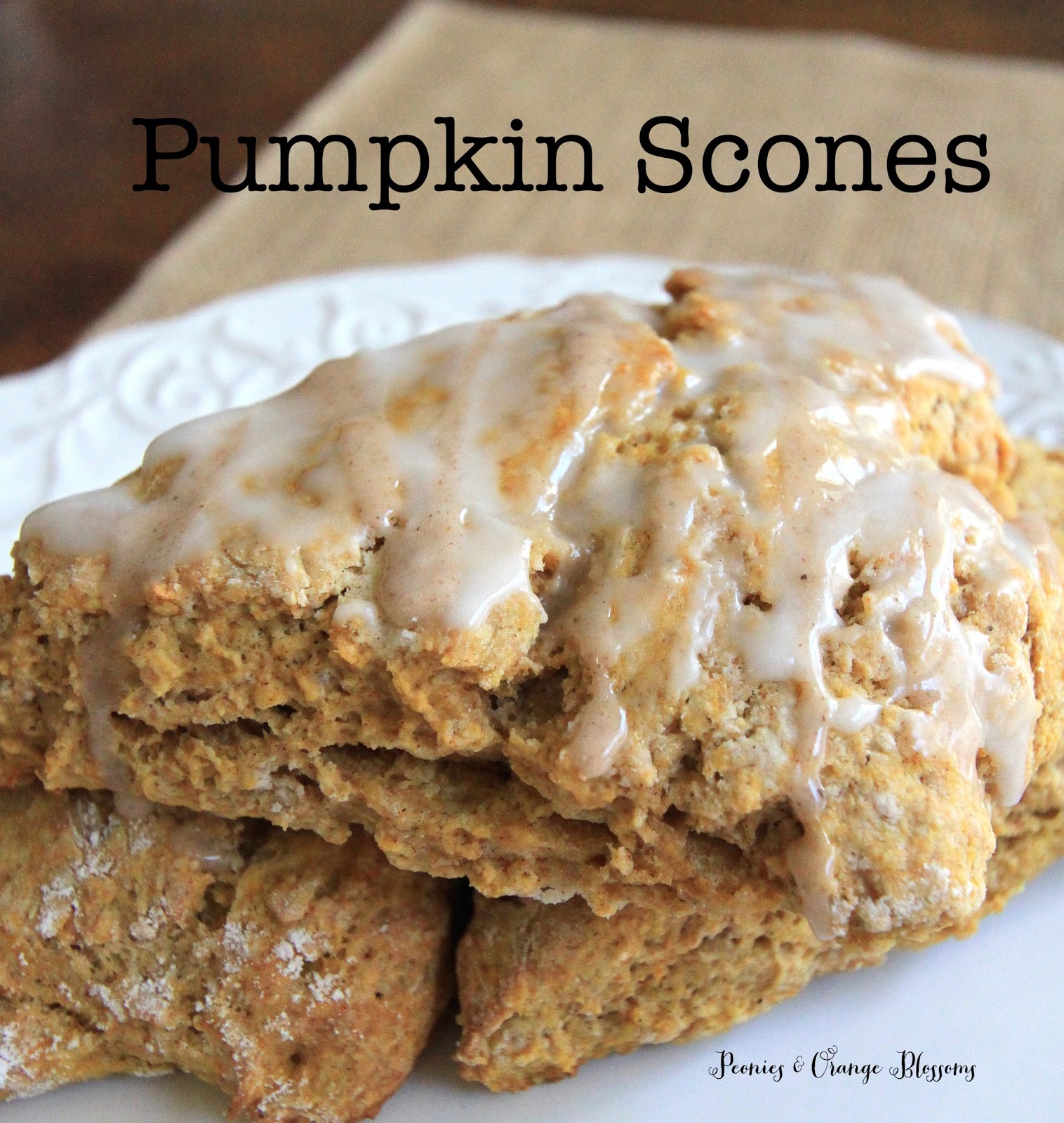 A delicious and healthier Starbucks copycat Pumpkin Scone recipe!