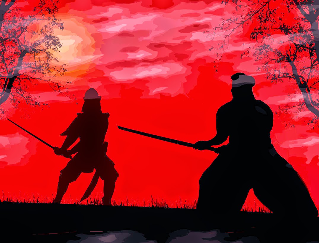 Красный самурай картинка