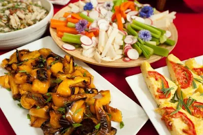 vegetarian dishes at Tassajara Zen Mountain Center in Carmel Valley California