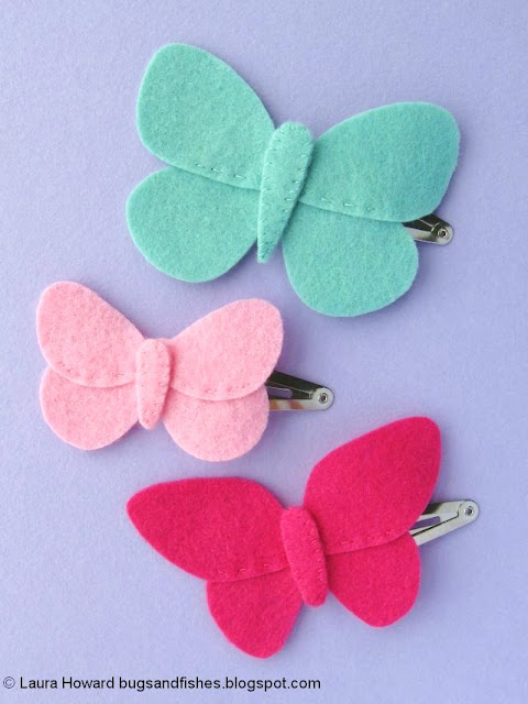 Felt Butterfly Hair Clips Felt Butterfly Hair Clips Tutorial